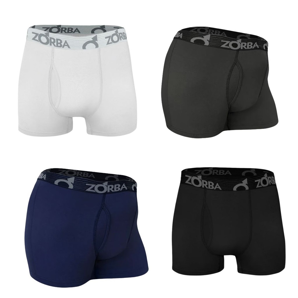 Kit 2 Cueca Box Zorba 848 Masculina Adulto Com Abertura Macia Algodao