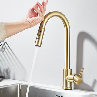 Torneira De Cozinha Gourmet Misturador Sensor Toque Bancada Aco Inox em Oferta na Shopee