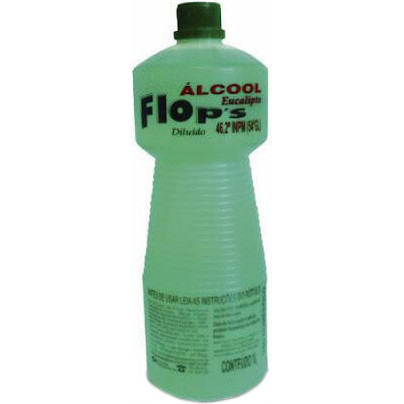 Álcool Líquido 46º Perfumado Eucalipto Flop´s 1l