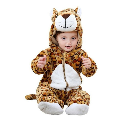 Macacão Fantasia Infantil Bebê Urso Ursinho Tigre Ou Onça