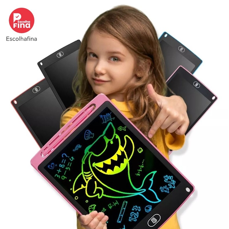 Lousa Mágica Tela Lcd 8.5 /10.5 /12 Polegadas Infantil De Escrever E Desenhar