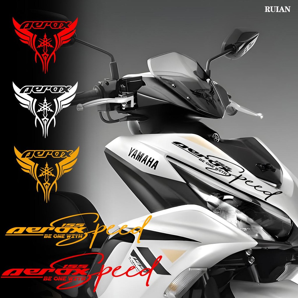 Para Yamaha AEROX155 V1 V2 AEROX 155 Cabeça Da Motocicleta Modificação Adesivos Puxar Decalques Decorativos