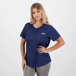 Camiseta Fila Basic Sports Polygin Feminina Marinho