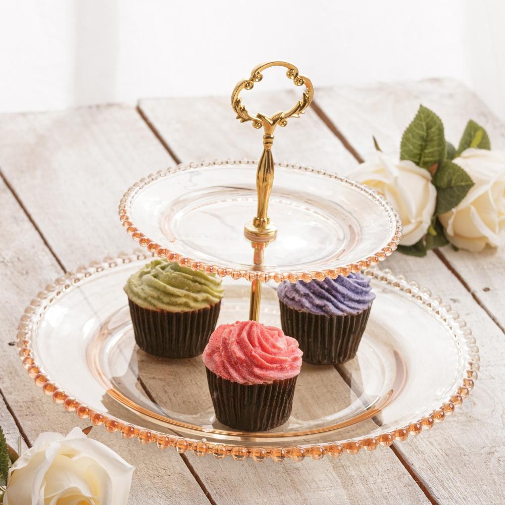 Prato Duplo Wolff Pearl de Cristal Âmbar 32cm x 24cm em Oferta na Shopee