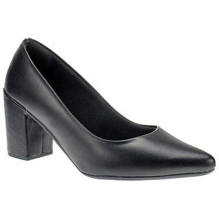 Sapato Scarpin Feminino Salto Grosso 7cm Bico Fino Social Confortável