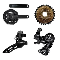 Kit Transmissão Shimano Pedivela Câmbios e Catraca 21V Kit Relação Shimano Bike 21v