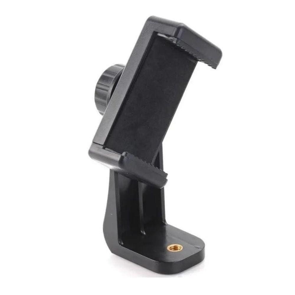 Suporte Garra Celular Giratório Vertical e Horizontal p/ Prender em Tripé Adaptador Que Gira Clipe Filmar Foto