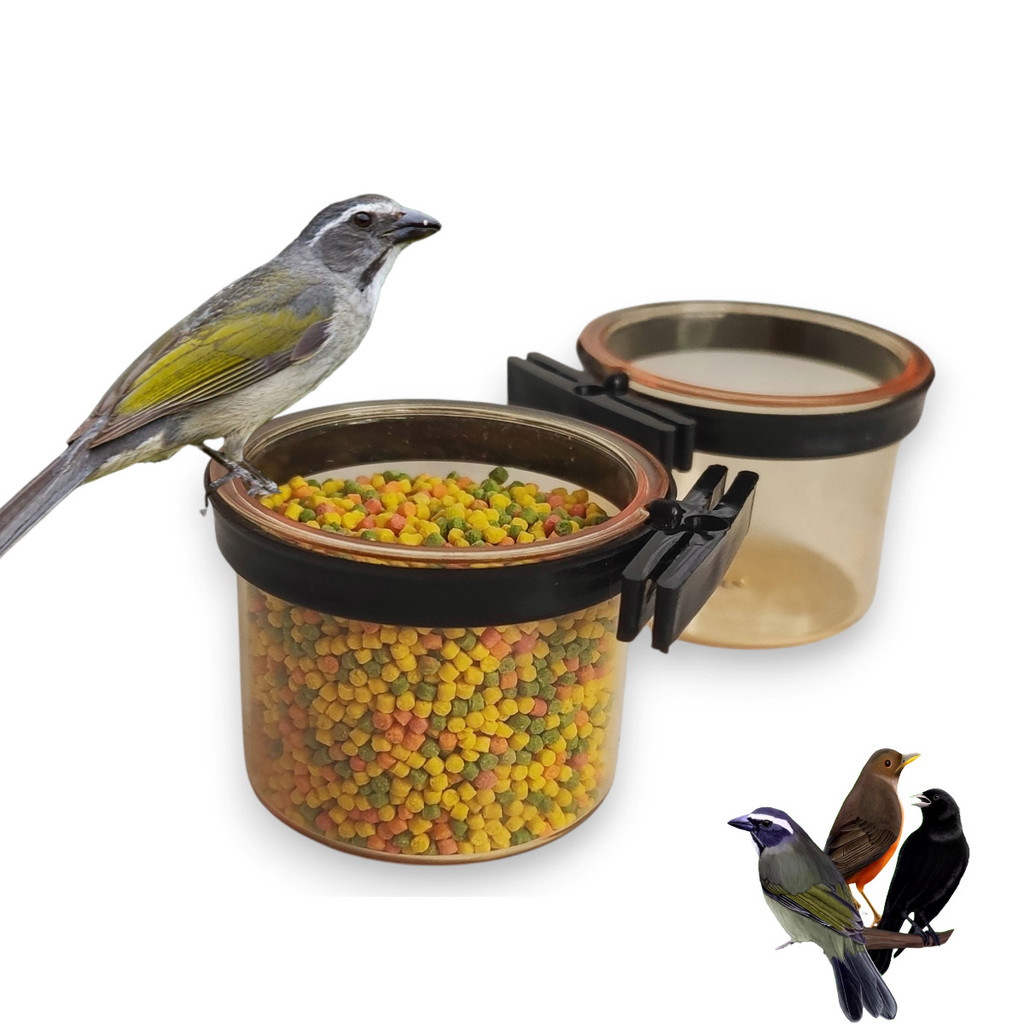 2 Porta Vitamina Comedouro Acrilico Trava Especial Calopsita Pixarro Trinca Ferro Birds Vitamin Holder em Oferta na Shopee