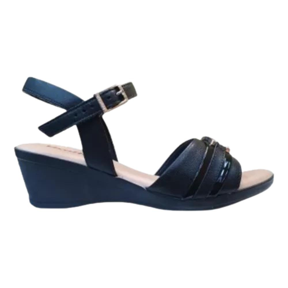 SANDALIA USAFLEX FIVELA PRATA PLATAFORMA PRETO MM0904002