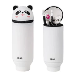 ESTOJO ESTAMPADO SILICONE BASE RETRÁTIL 1 ZIPER PANDA ET0842 BRW