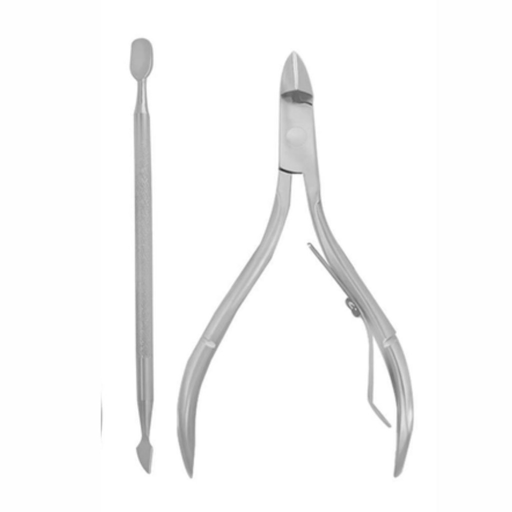 Kit Alicate e Espatula Inox para Cutículas Melissa Pro