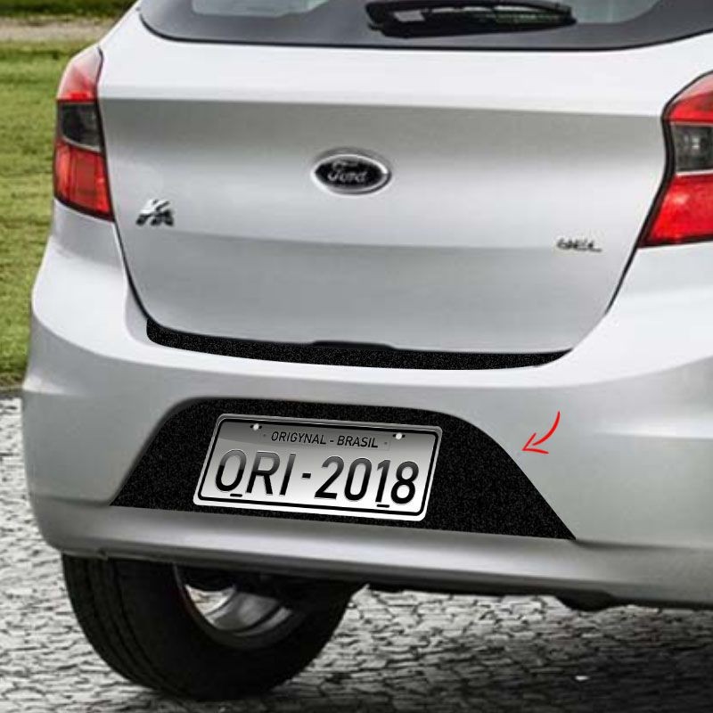 Adesivo Traseiro Fundo De Placa Ka Hatch 17/2018 Black Over