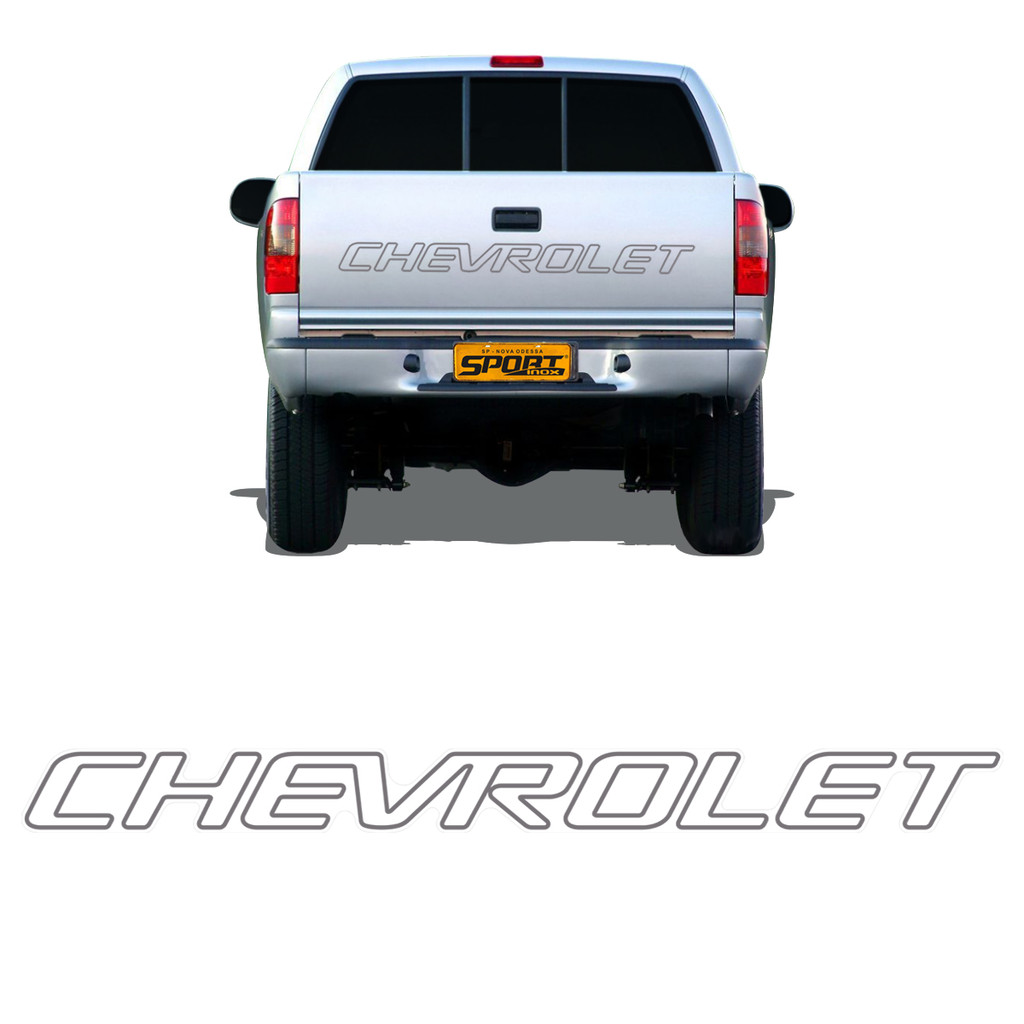 Faixa Tampa Traseira S10 1999/2005 Chevrolet Adesivo Grafite