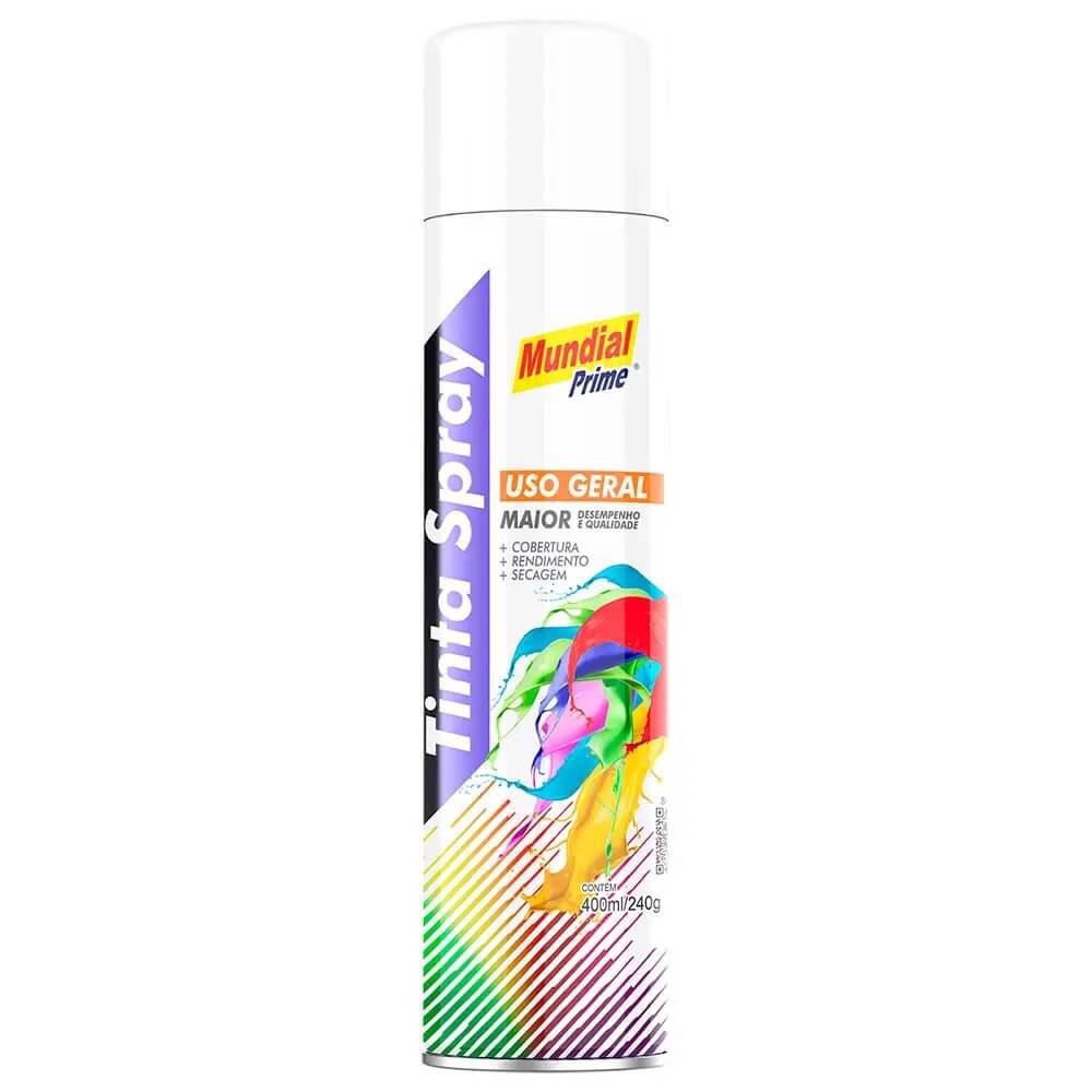  Tinta Spray 400ml Branco Fosco AE01000094 MUNDIAL PRIME