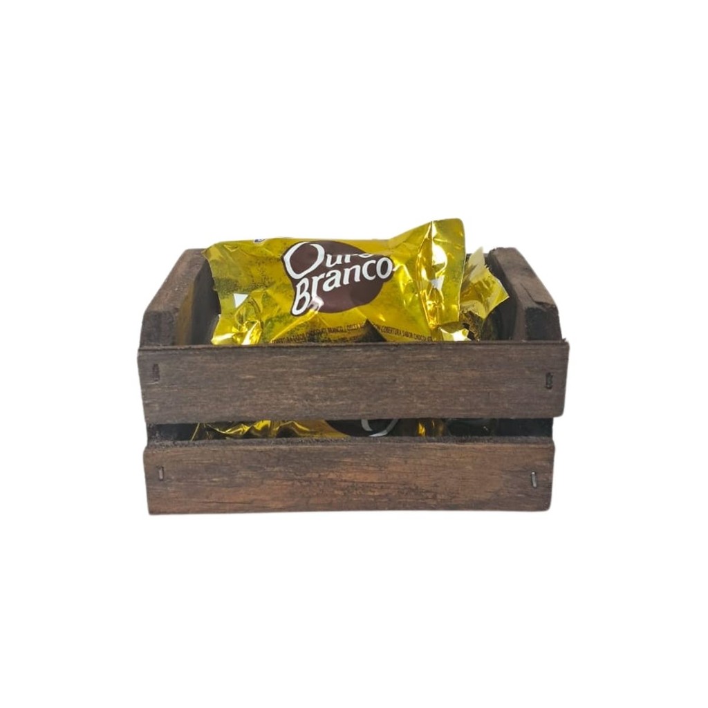 Mini Caixote de Madeira Páscoa 11,5 x 8 x 6 - 01 Unidade