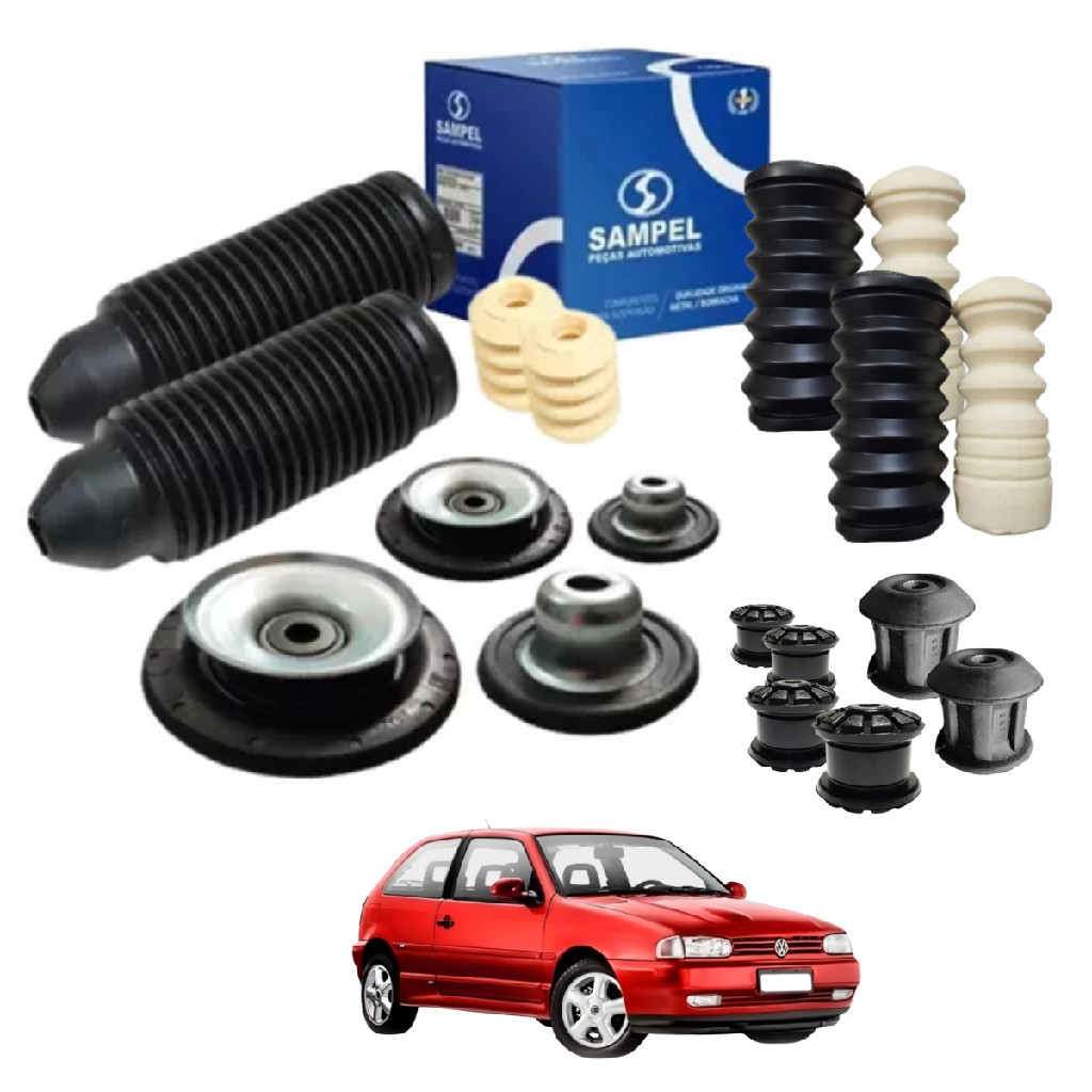 Kit coxim prato batente bucha bandeja eixo Gol G2 Sampel