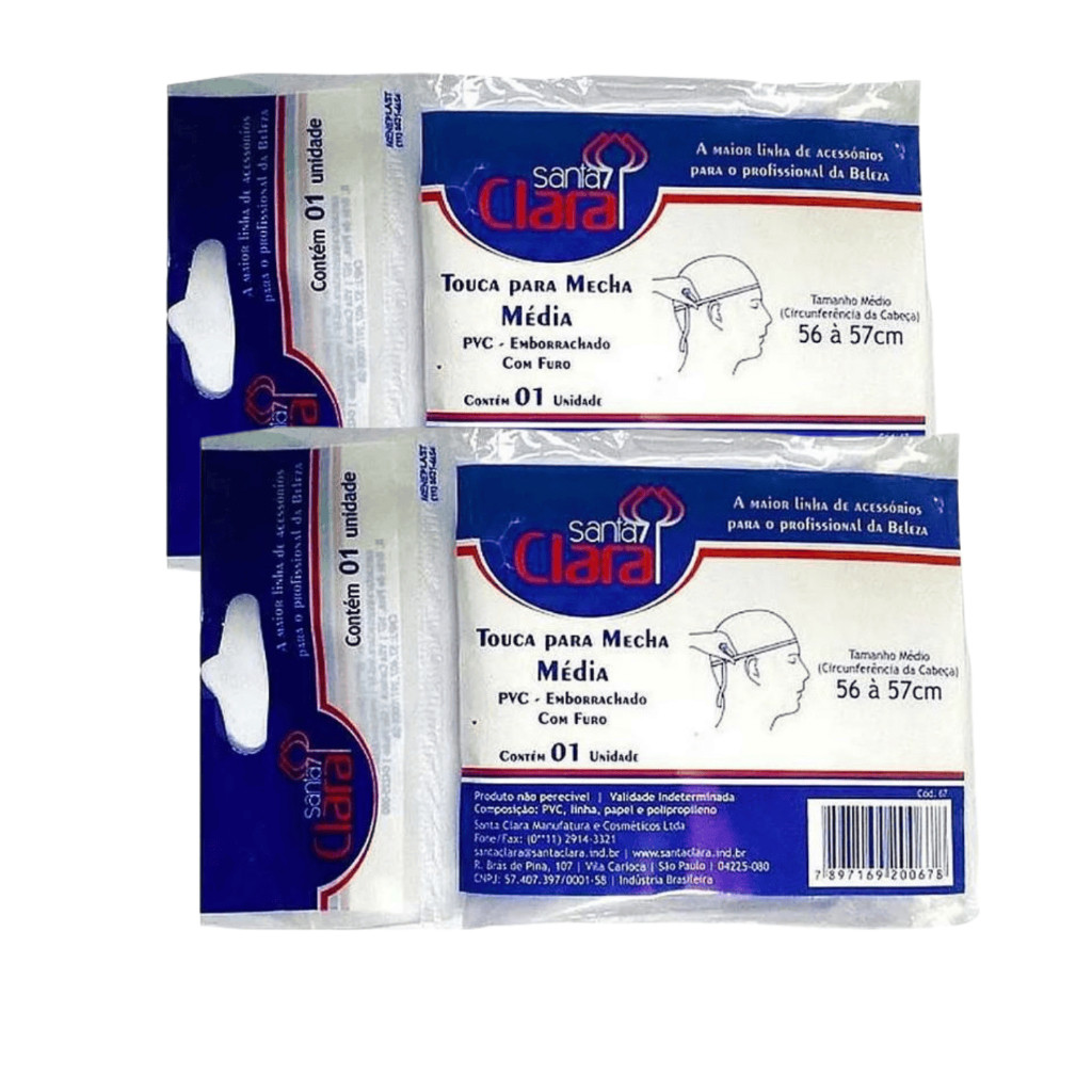 Kit com 2 Toucas para Mechas Santa Clara, Luzes, Reflexo. Cod 507