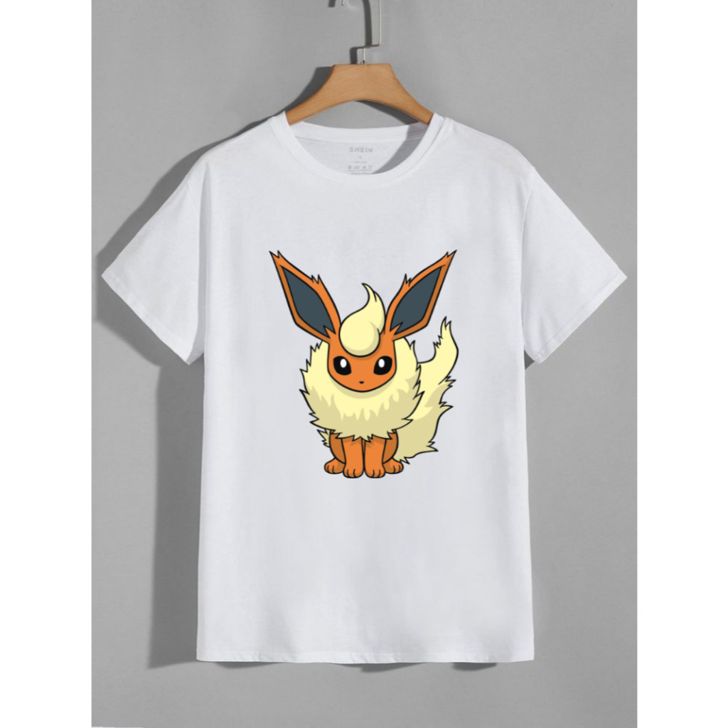 Camiseta Eevee Pokémon Adulto e Infantil Jogo Game Criança Camisa Casual Algodão Masculina Feminina Unissex 02