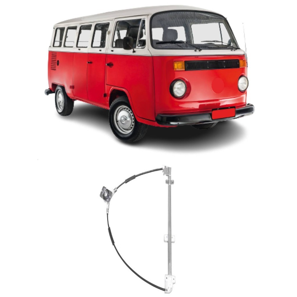Maquina Vidro Kombi 1976 1982 1988 1992 1996 2004 2010 2014 Pino Alto Manual Dianteira Direito 2 Portas em Oferta na Shopee