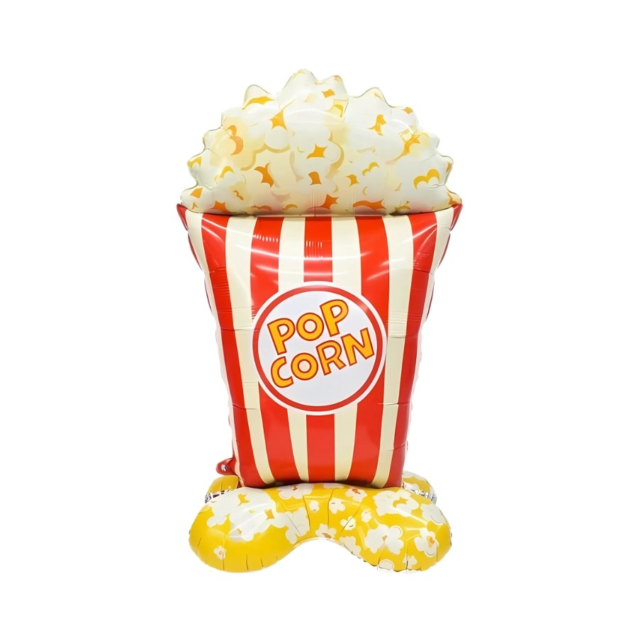 Balão de Festa Metalizado Com Base 44" 113cm - Pipoca - 1 unidade - Rizzo - Rizzo