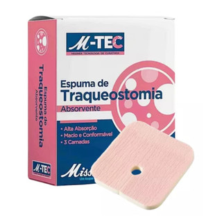 CURATIVO DE ESPUMA PARA TRAQUEOSTOMIA 8CMX9CM MISSNER em Oferta na Shopee