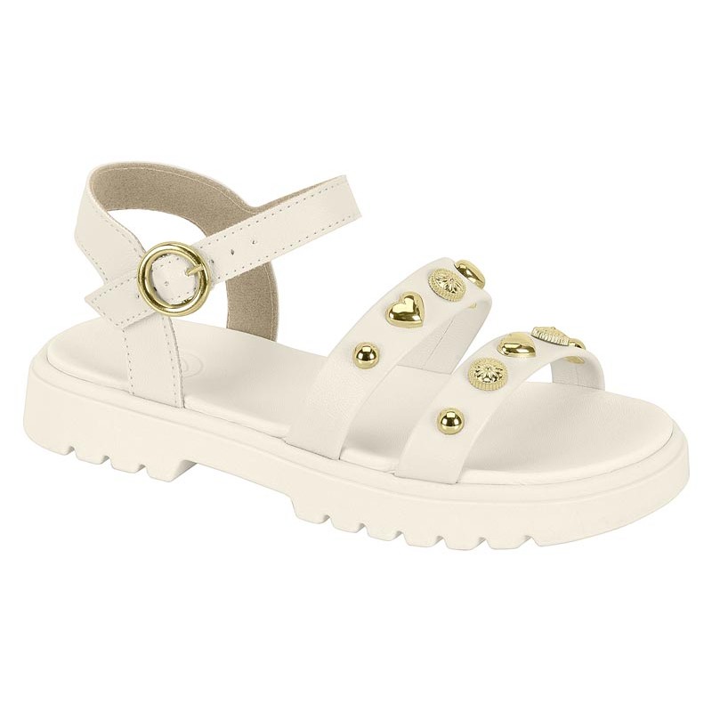 Sandalia Infantil Molekinha Menina Fashion Detalhes Dourados Conforto · foto 2