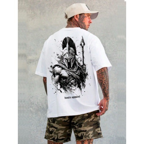 Camiseta Espartano Oversized Maromba Academia Treino academia ,passeio e estampa alta qualidade de cores lançamento