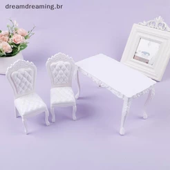 D-Casa De Boneca 1 : 6 Móveis De Cozinha Cadeira De Mesa De Jantar Escritório De Computador .