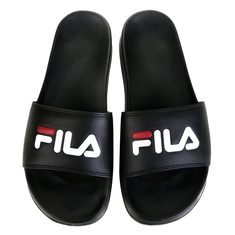 Chinelo Slide Fila Drifter Basic - Preto e Vermelho em Oferta na Shopee