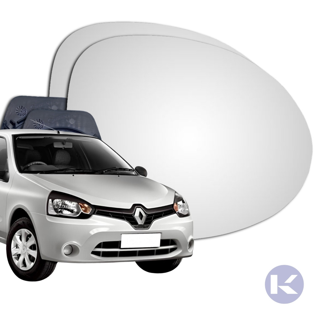 Lente Espelho Retrovisor Convexo Com Base Clio 2012 a 2016