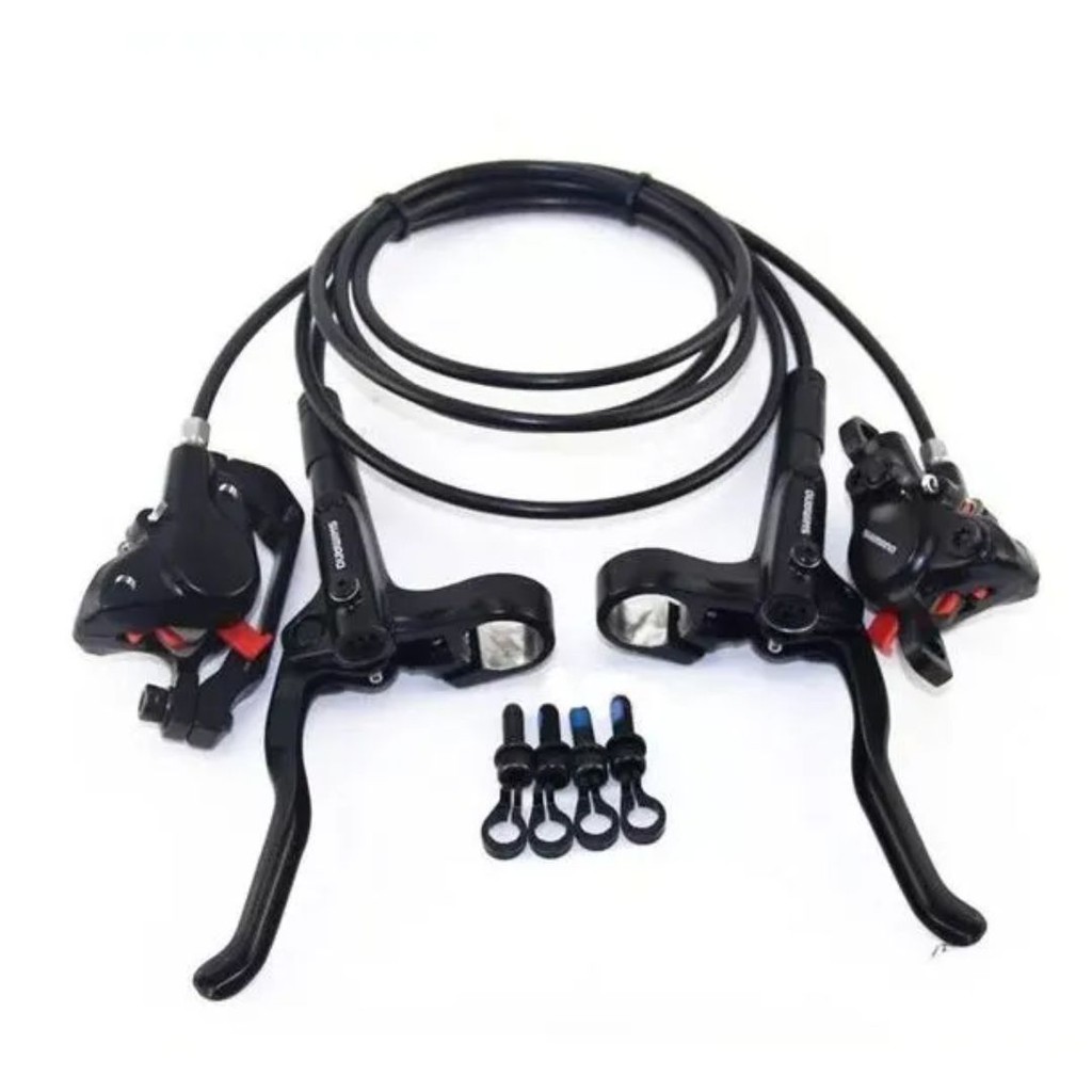 Freio Hidráulico Shimano Mt200 Preto Par Sangrado em Oferta na Shopee