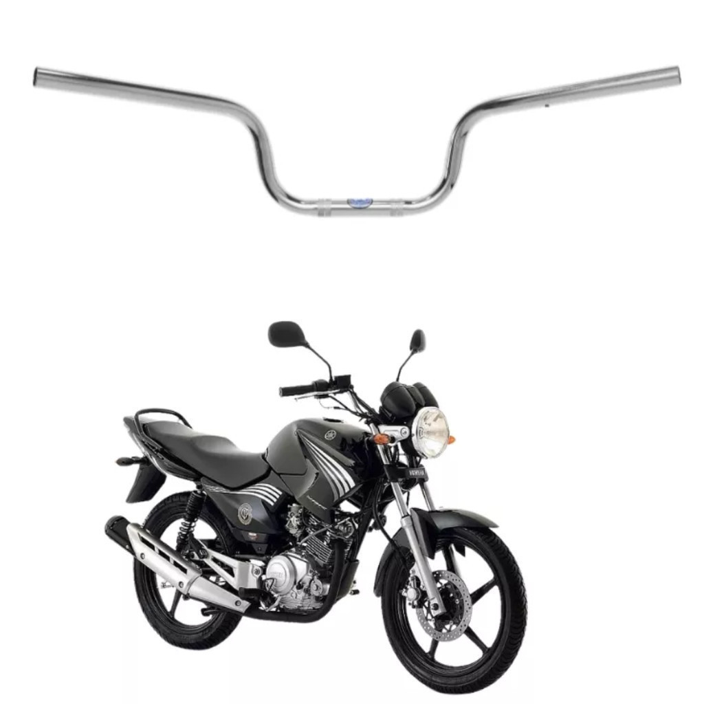 Guidão Ybr 125 2001 ate 2015 Factor Yamaha Com Furos Para O Peso Rosca Pesinho Cromado