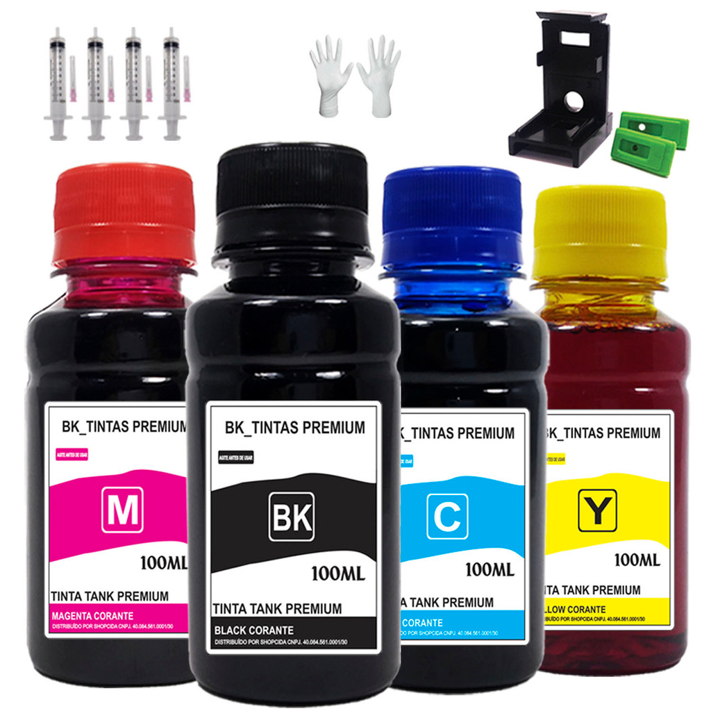 Kit Tinta Recarga Compatível Com Hp Impressora 2874 2774 667 667xl