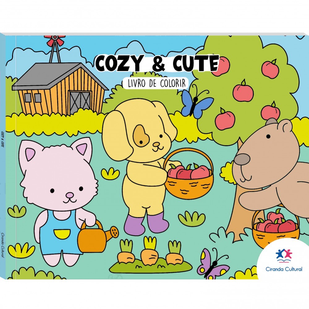 Livro Cozy and Cute - Livro de Colorir em Oferta na Shopee