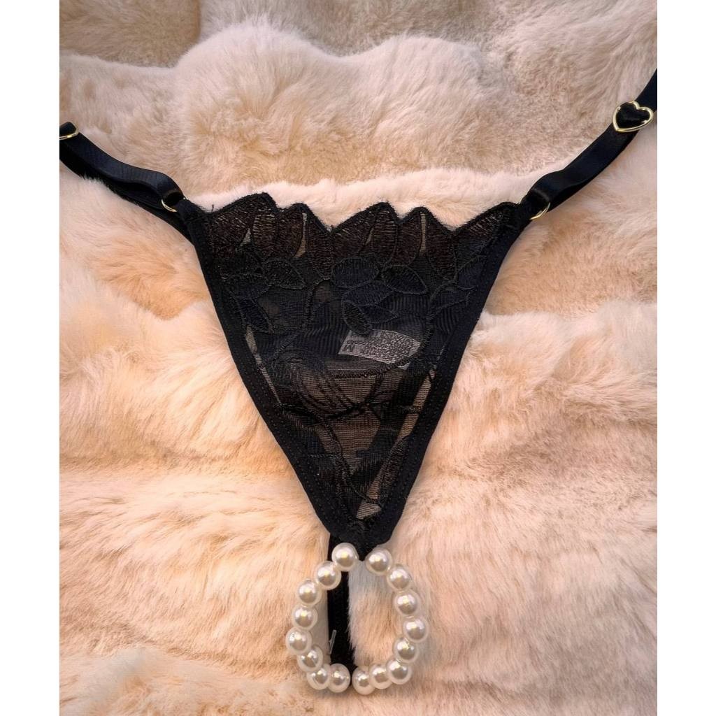 Detalhes do Calcinha Tailandesa pérola lingerie tule bordado