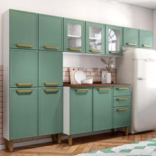 Cozinha Completa 100% Aço 14 Portas 2 Gav Bella Bertolini em Oferta na Shopee