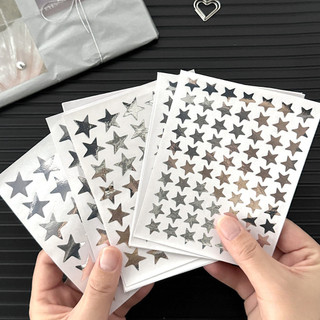 10 Folhas De Adesivo Estrela De Prata DIY Scrapbook Decoração De Presente