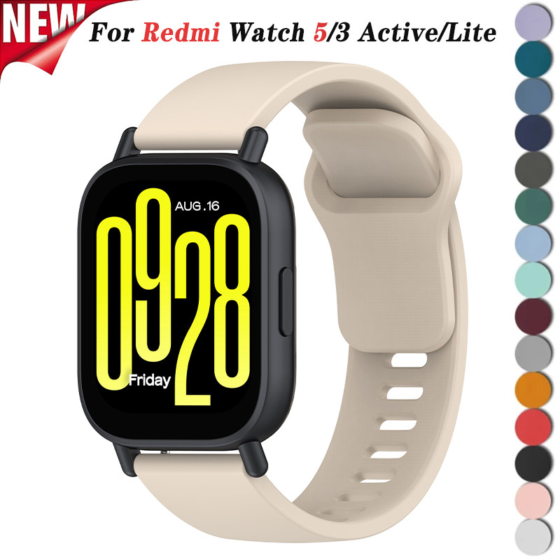 Pulseira De Silicone Para Redmi Watch 5 Active 5 Lite 22mm Xiaomi 3 3 Substituív