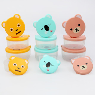 Pote Lanche Marmita Fofo Bicho BPA Free Infantil Adulto - Conjunto 4pc em Oferta na Shopee