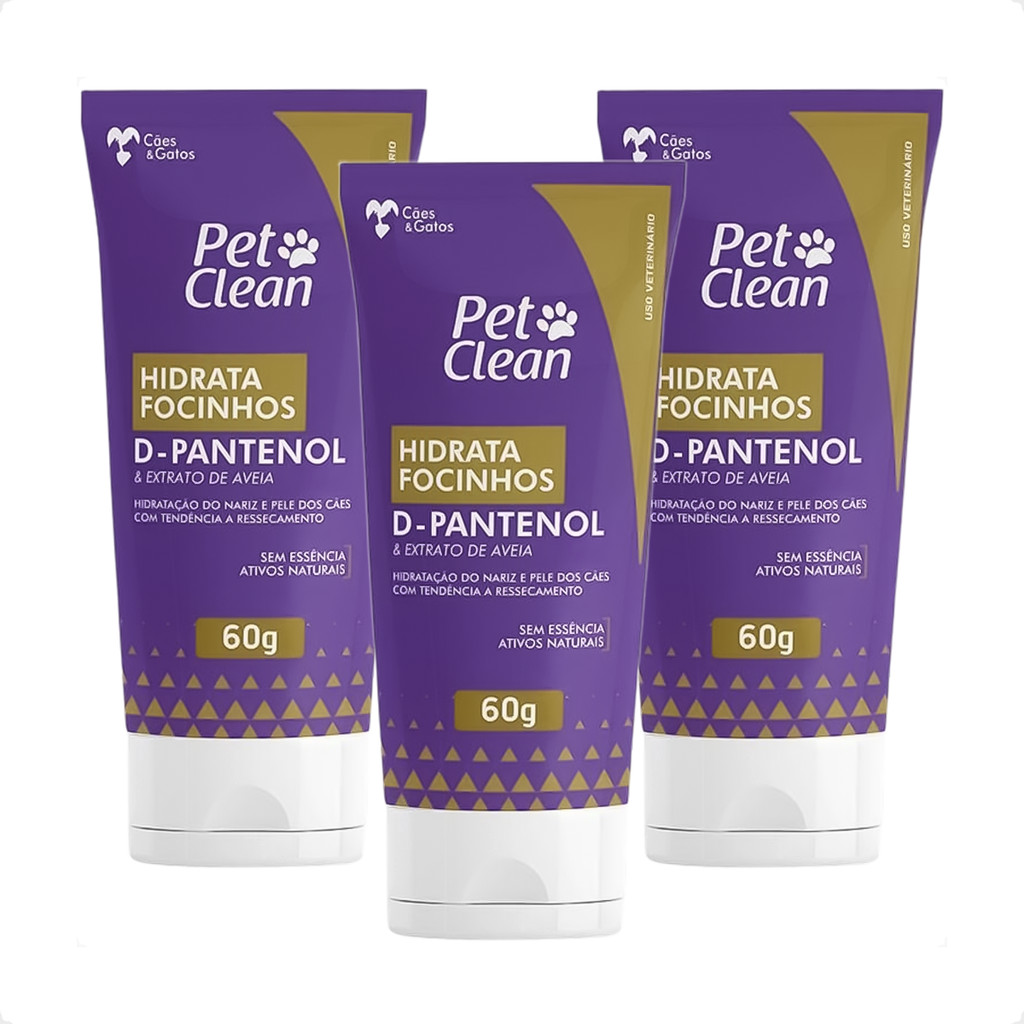 Kit 3 Hidrata Focinhos Pet Clean - 60g em Oferta na Shopee