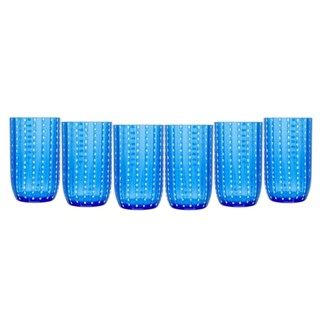 6 Copos Altos de Acrílico Orquídea Azul 450ml Wolff em Oferta na Shopee