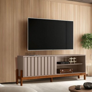 Rack para TV até 75" Aurora 1.8 Mobler Grigio/Cinamomo Mel em Oferta na Shopee