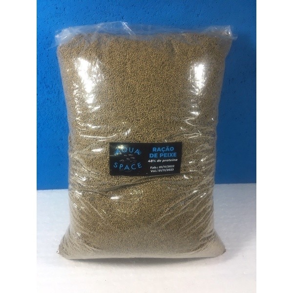 Racao 1kg 48% de proteina ideal para peixes Betta carpa Kinguio Guppy Espadinha paulistinha