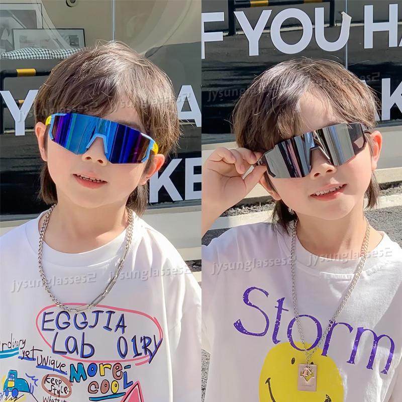 Óculos De Sol De Personalidade Para Ciclismo Infantil Proteção UV Meninos Meninas Esportivos Ao Ar Livre Equitação De Ar