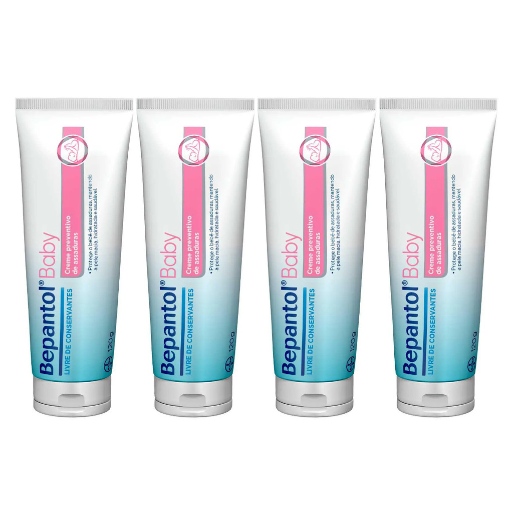 KIT 4 Bepantol Baby Pomada para Assaduras 120g