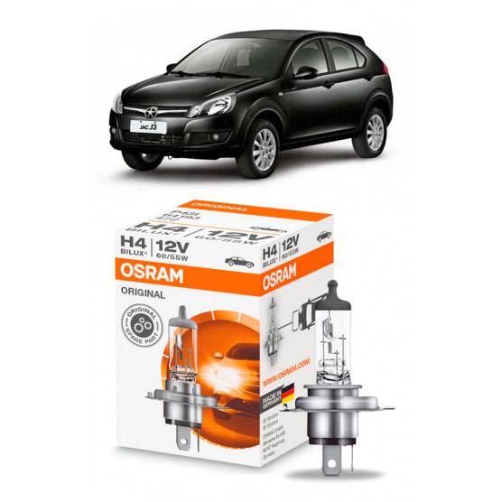 Lampada Farol JAC J3 2014 2015 2016 H4 Original Osram