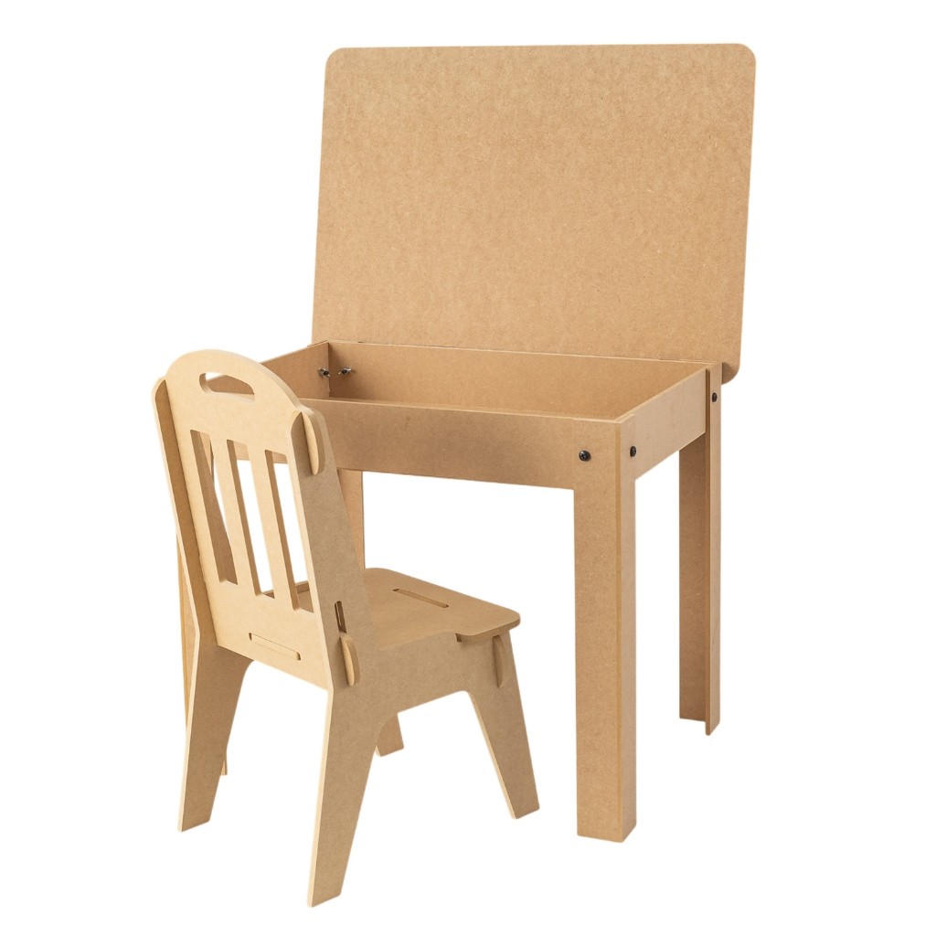 Mesa Infantil Retangular Mdf com compartimento porta caderno com 1 cadeirinha criança didática em Oferta na Shopee