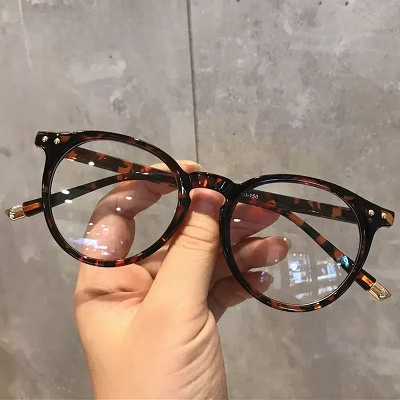 A Armação De Óculos Pode Ser Equipada Com Miopia Anti-Luz Azul Arroz Prego Decoração Redonda Espelho De Plana em Oferta na Shopee