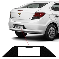 Adesivo Traseiro Fundo De Placa Prisma Joy 2018 Black Over