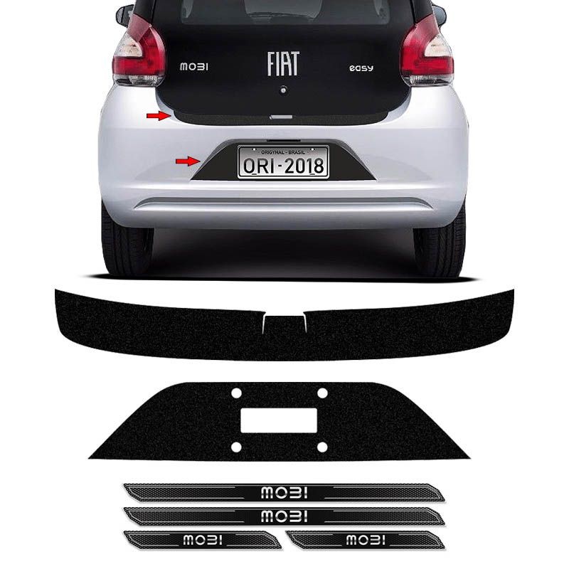 Kit Protetor Fiat Mobi 2018 Adesivo Placa + Soleira Da Porta em Oferta na Shopee